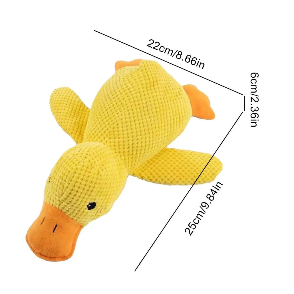 Plush Duck Dog Chew Toy – Squeaky Sleep Companion for All Breeds Plush Dog Toy PLUSH S