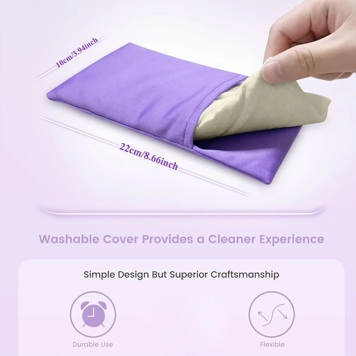 Weighted Lavender Eye Pillow – Heated Yoga & Sleep Mask Aromatherapy Eye Pillow PLUSH