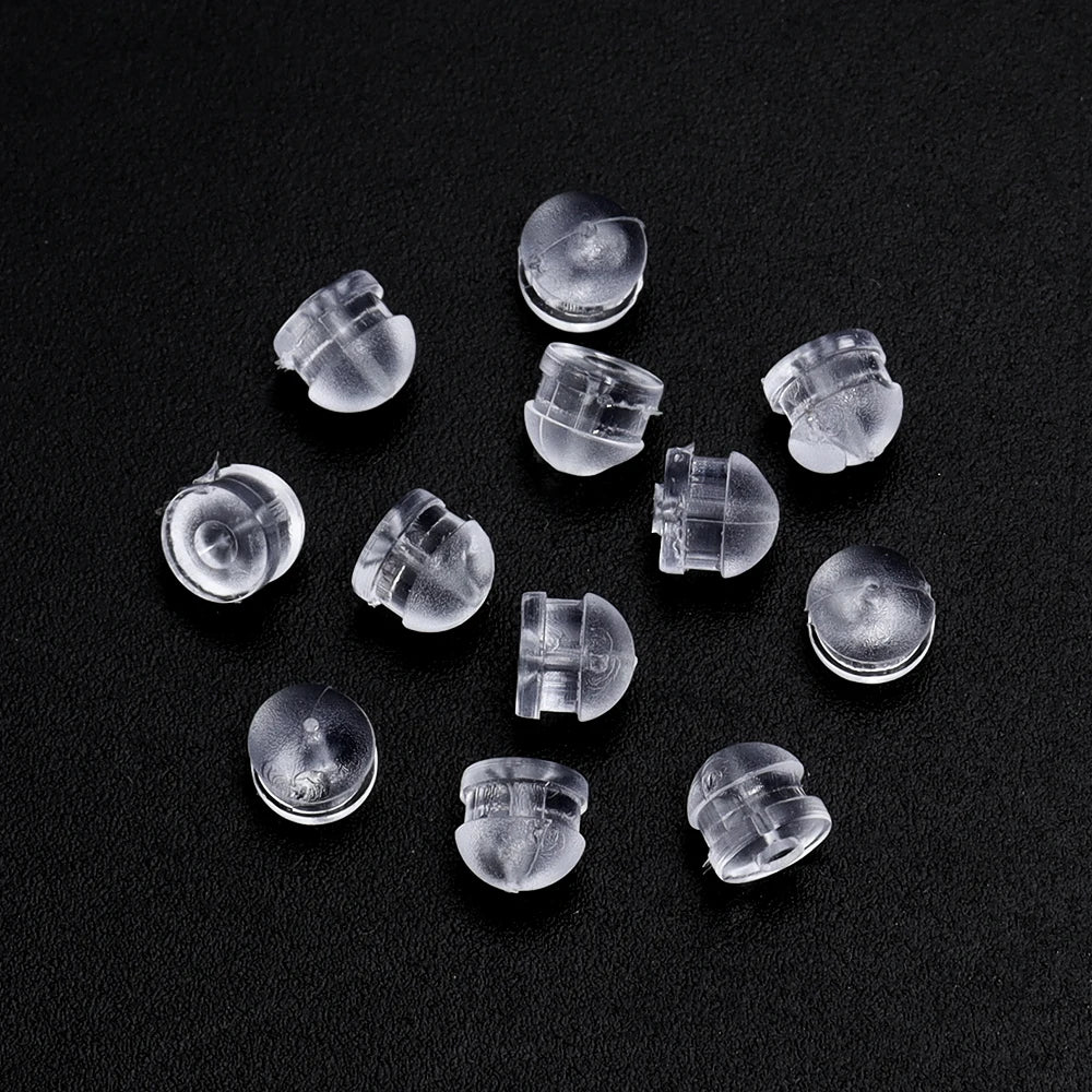 200-500pcs Silicone Earring Backs Stoppers – DIY Jewelry Making Earring Jewelry Findings PLUSH