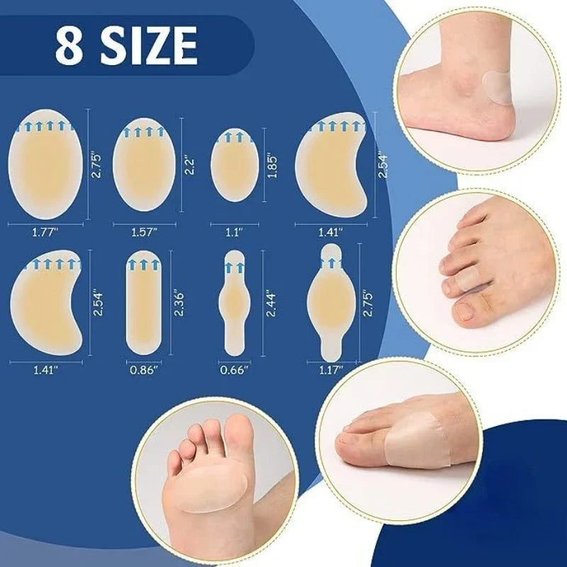 Gel Heel Protector Patches – 5pc Hydrocolloid Blister Pads Heel Blister Pads PLUSH