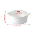 Large Capacity Microwave Steamer Box with Rack – Food Grade PP Microwave Steamer PLUSH 1PC