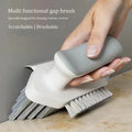 Crevice Cleaning Brush – Tile Grout & Corner Scrubber Tool Crevice Cleaning Brush PLUSH White