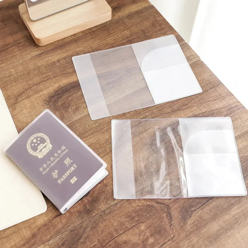 Frosted PVC Passport Cover – Waterproof Document Case 1-3 Pcs Passport Cover PLUSH