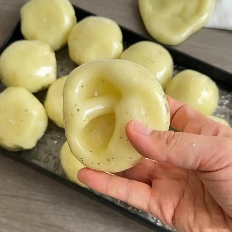 Mashed Potato Stress Ball – TPR Squeeze Toy with Crinkle Sound Novelty Squeeze Toy PLUSH