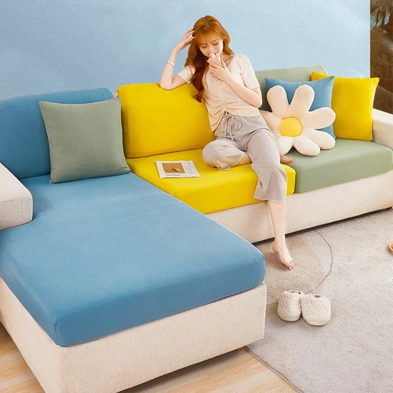 Ice Silk Stretch Sofa Cover – Washable Furniture Protector Sofa Cover PLUSH