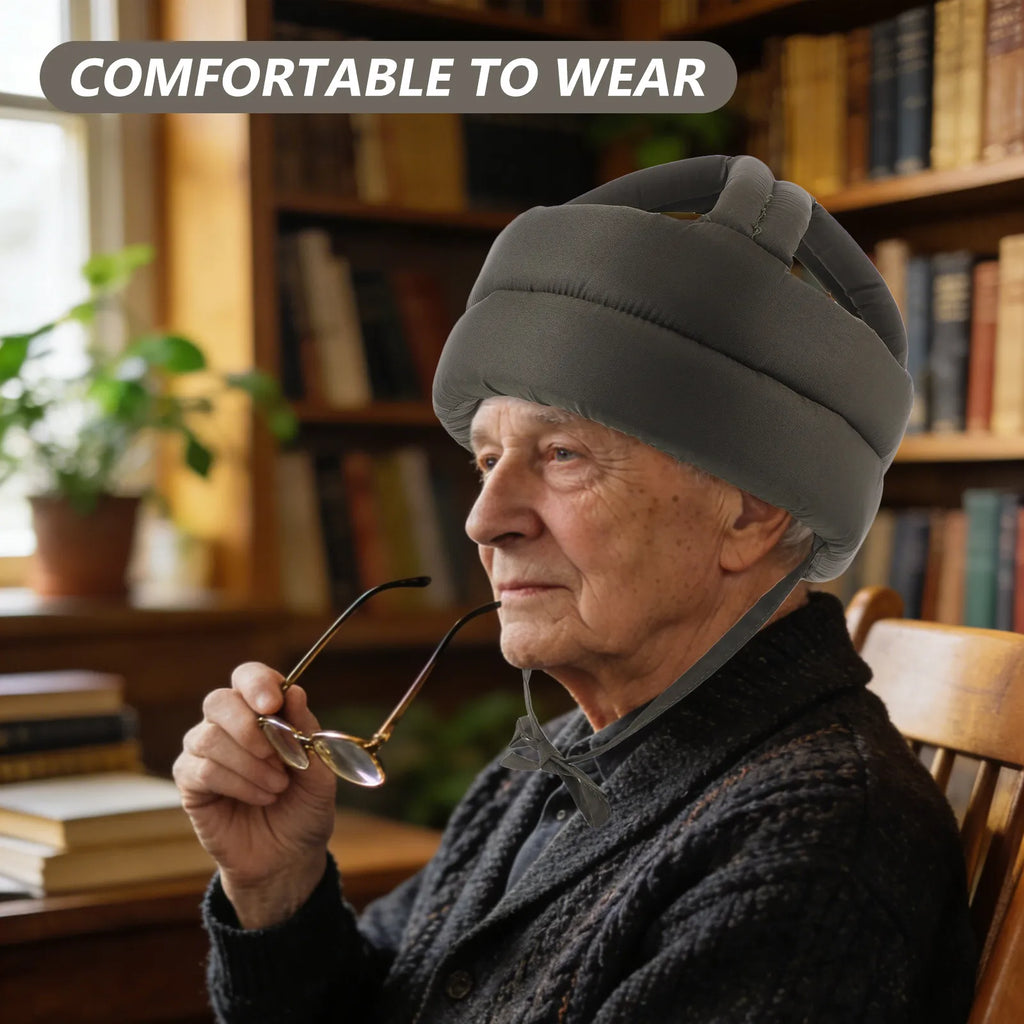 Elderly Padded Protective Head Cap – Breathable & Adjustable Protective Head Cap PLUSH