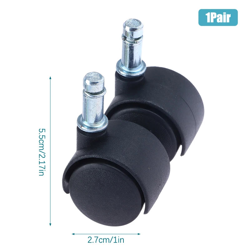 1-Inch Swivel Caster Wheels with Brake – 1 Pair Universal Swivel Caster Wheels PLUSH C 1Pair