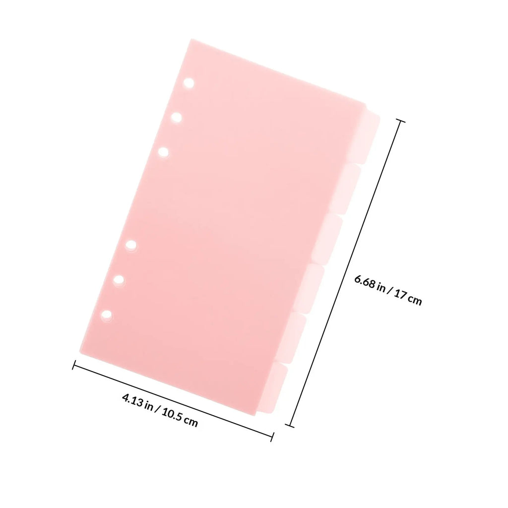 6-Sheet Aesthetic Binder Dividers – Planner & Journal Tabs Binder Dividers PLUSH
