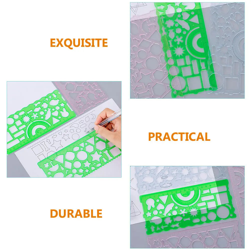 12pcs Geometric Drawing Template Stencil Set – Architecture & Art Geometric Drawing Stencils PLUSH