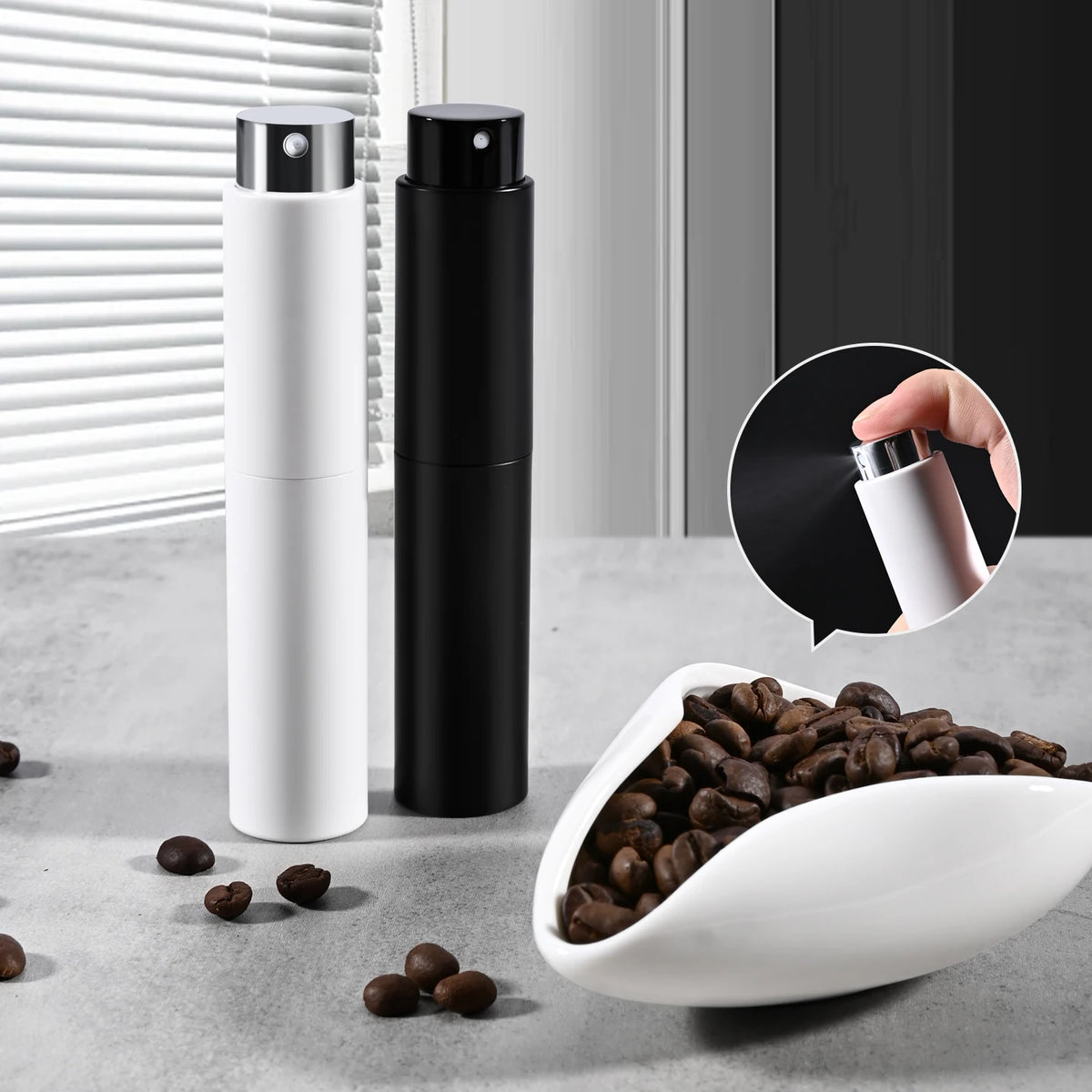 Anti-Static Espresso Dosing Cup with Spray Humidifier Coffee Dosing Cup PLUSH