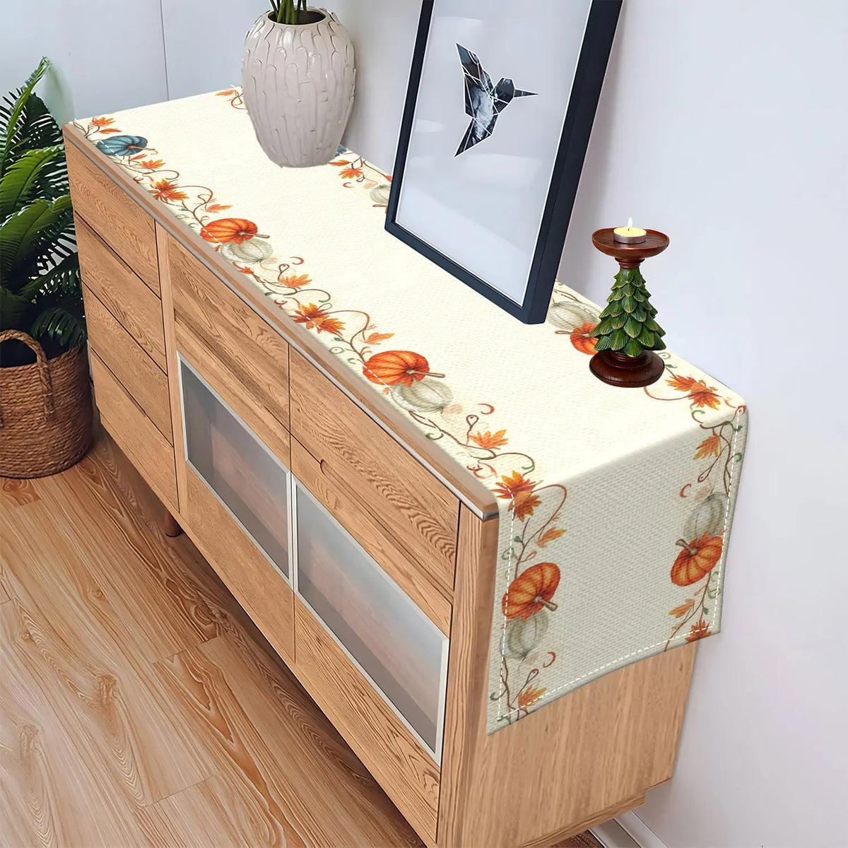 Autumn Pumpkin Table Runner – Fall & Thanksgiving Decor Table Runner PLUSH
