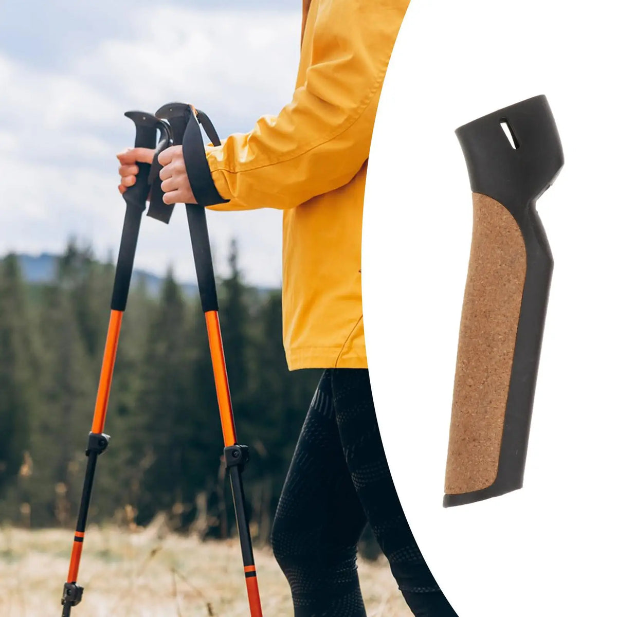 Trekking Pole Replacement Handle Grip | Ergonomic Hiking Grip Trekking Pole Grip PLUSH