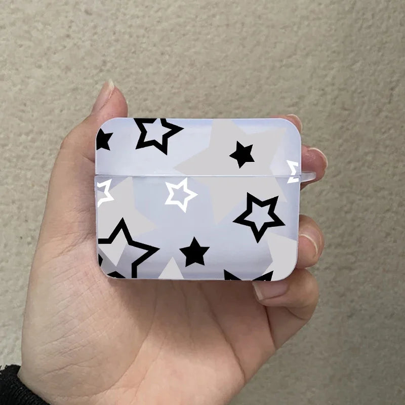 Korean Star Pattern AirPods Silicone Case – Fits 1 2 3 Pro 4th AirPods Silicone Case PLUSH