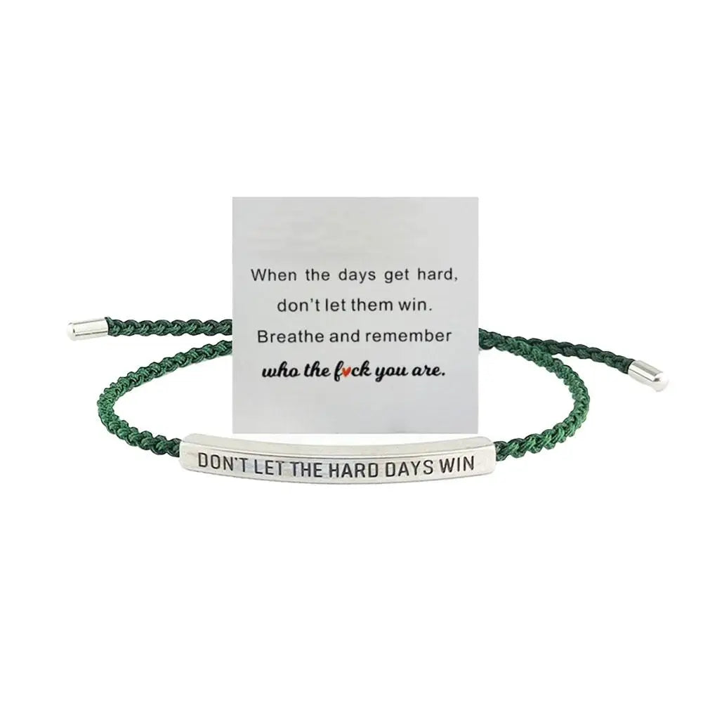 Engraved Titanium Steel Adjustable Hand-Woven Bracelet Woven Engraved Bracelet PLUSH J