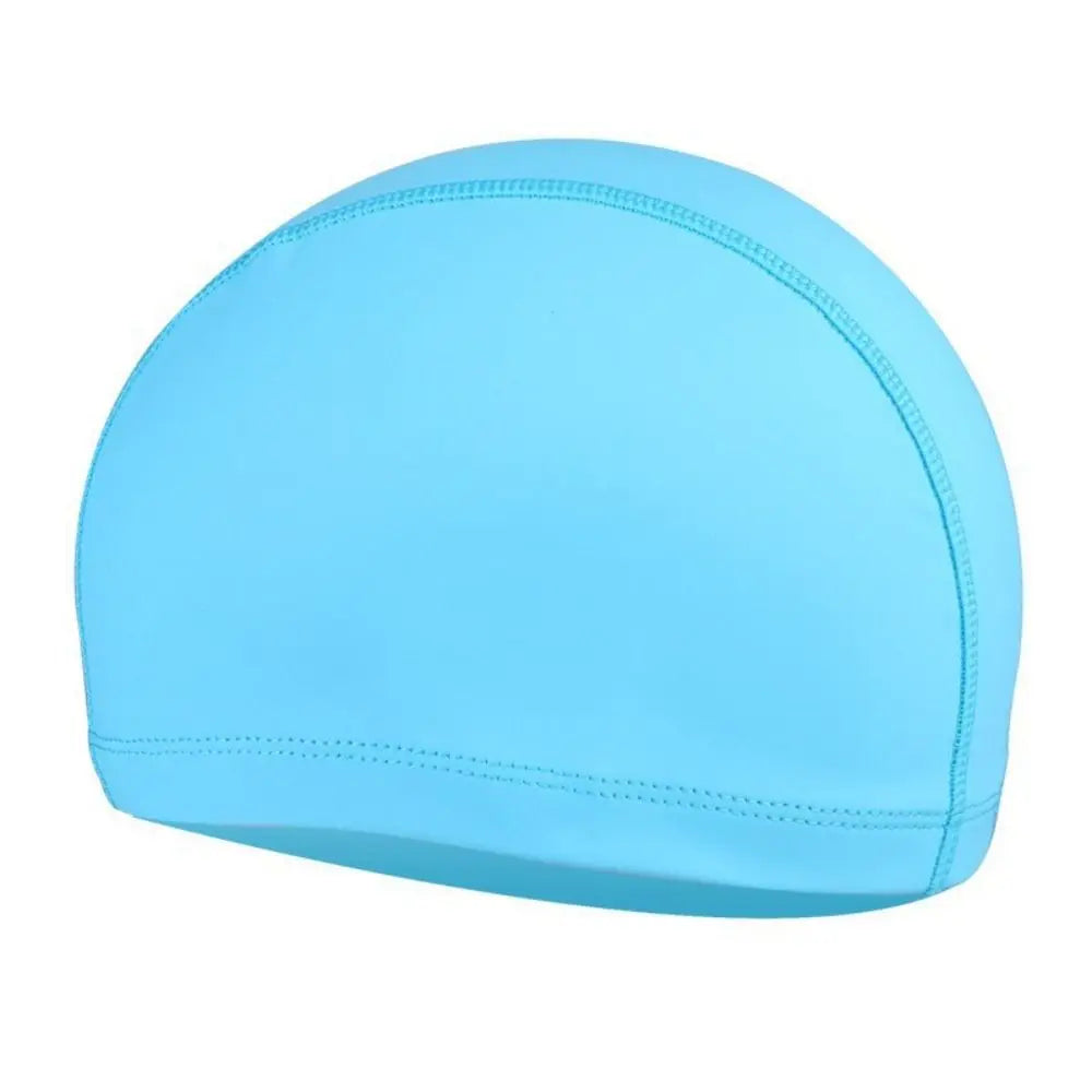 Waterproof Swim Cap for Long Hair – Plus Size Flexible Swim Hat Swim Cap PLUSH lake blue