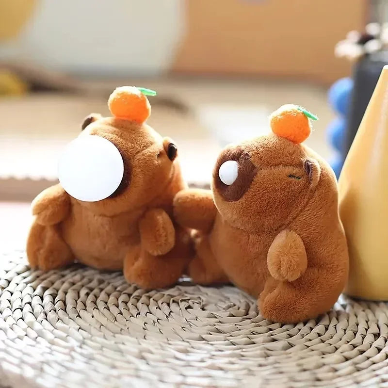 Capybara Plush Keychain – Bubble Pop & Wagging Tail Charm Plush Keychain Charm PLUSH