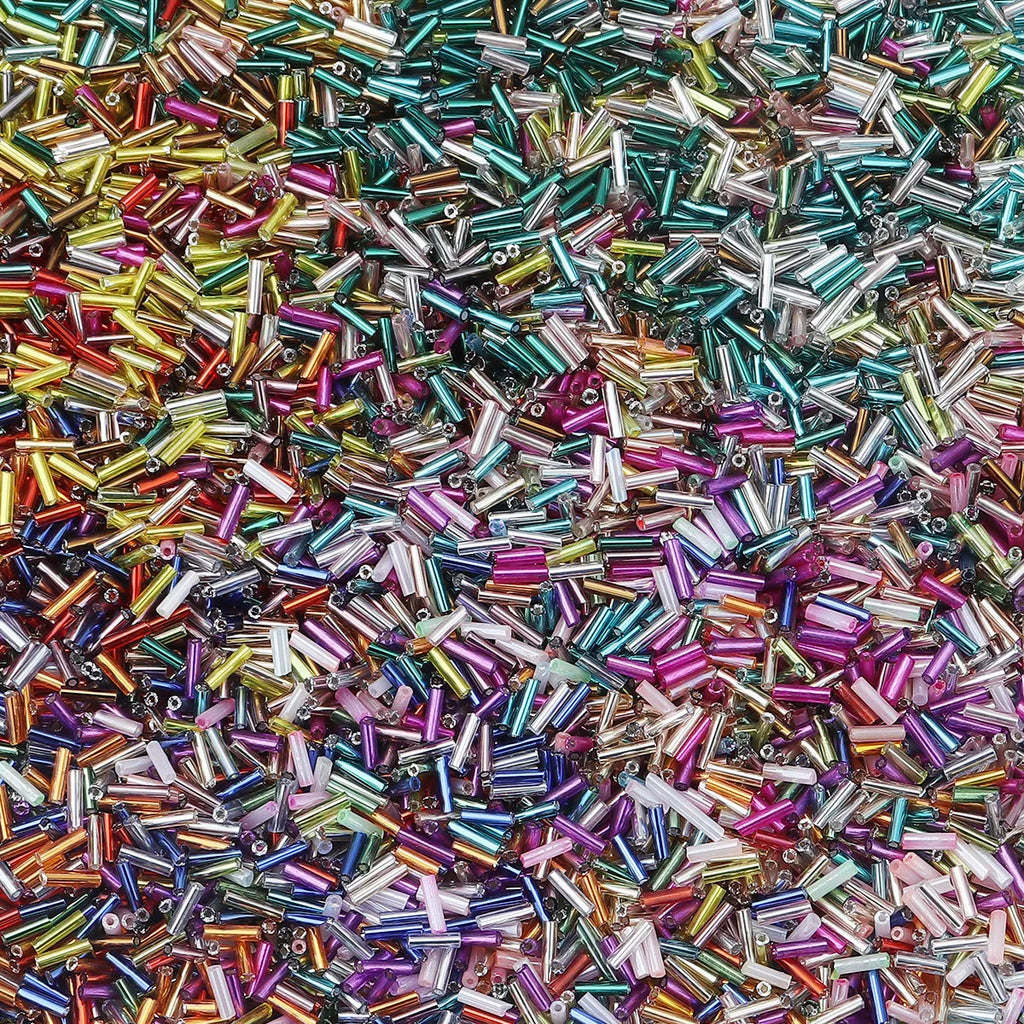 10g 2mm Glass Tube Rice Seed Beads – DIY Jewelry Spacers Glass Seed Beads PLUSH
