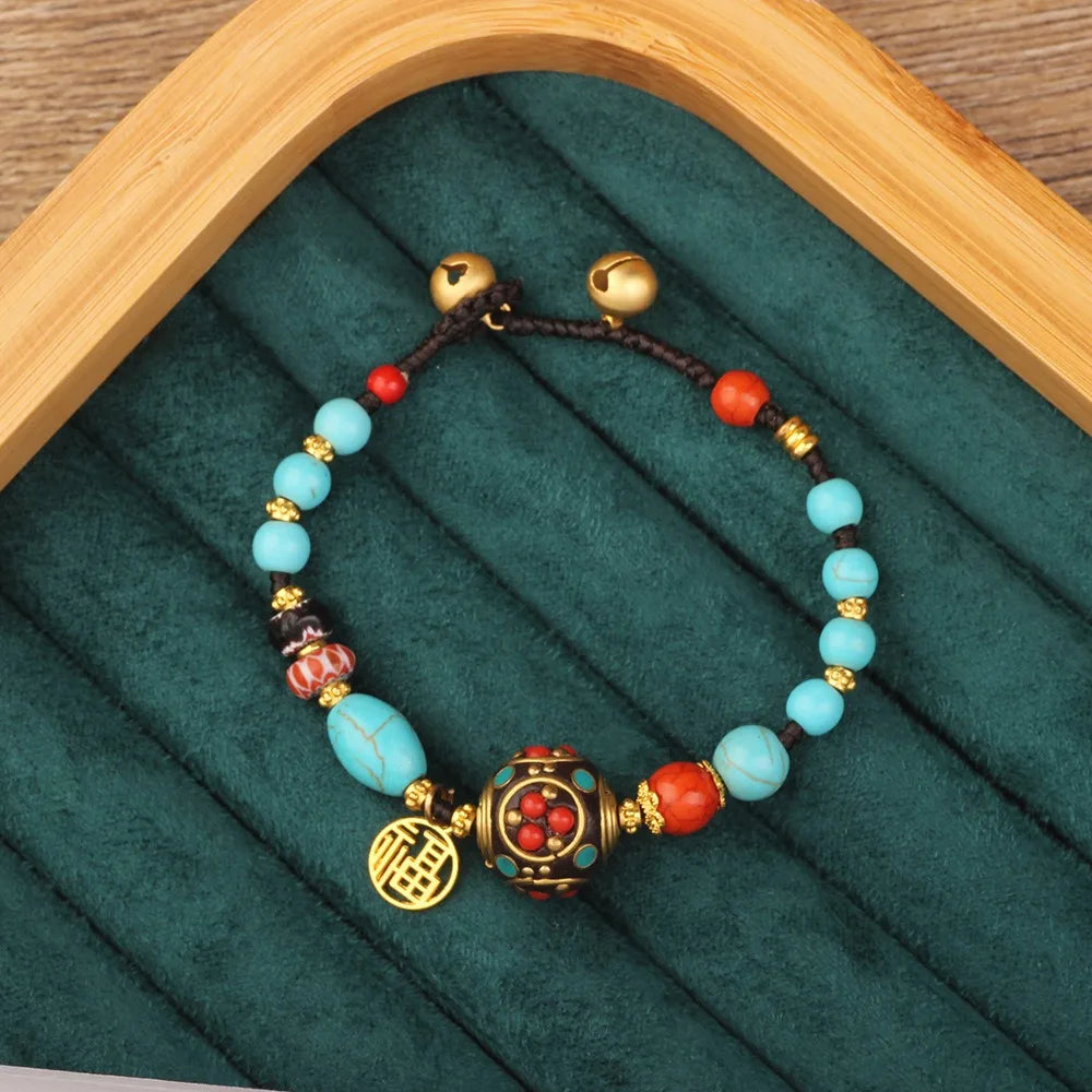 Tibetan Bohemian Beaded Bracelet – Colorful Ethnic Vintage Style Beaded Bracelet PLUSH Style 7