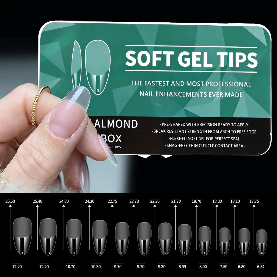 550pcs Frosted Nail Tips – Almond Coffin Press On False Nails Press On Nail Tips PLUSH