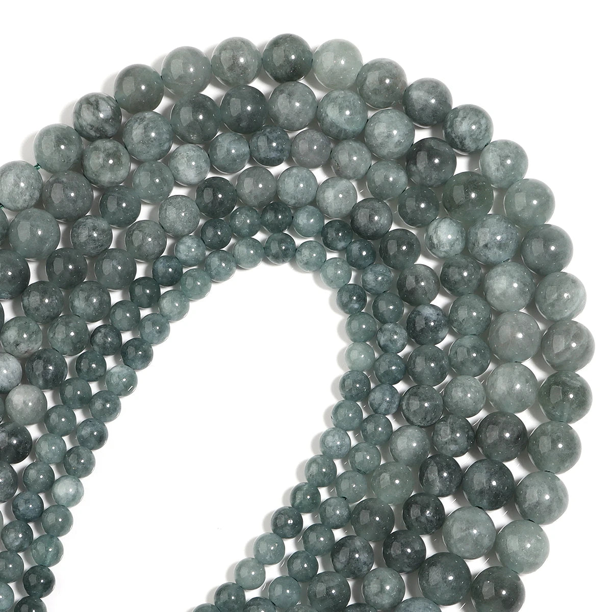 Gray Chalcedony Round Stone Beads 6/8/10mm | DIY Jewelry Stone Spacer Beads PLUSH