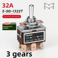 32A 250VAC Rocker Toggle Switch 2/3/4/6 Pin Brass Screw Rocker Toggle Switch PLUSH 1322T 6Pin