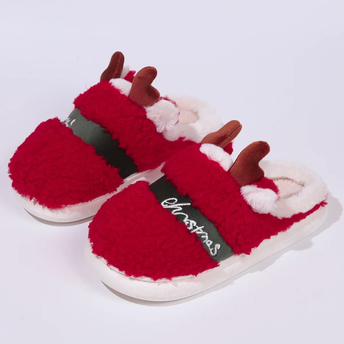 Plush Christmas Slippers – Cozy Anti-Slip Indoor Winter Shoes Winter Slippers PLUSH 40-41 Red Deer