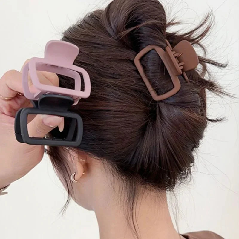 4pcs Square Hair Claw Clips – Lightweight Acetate Women's Set Hair Claw Clips PLUSH