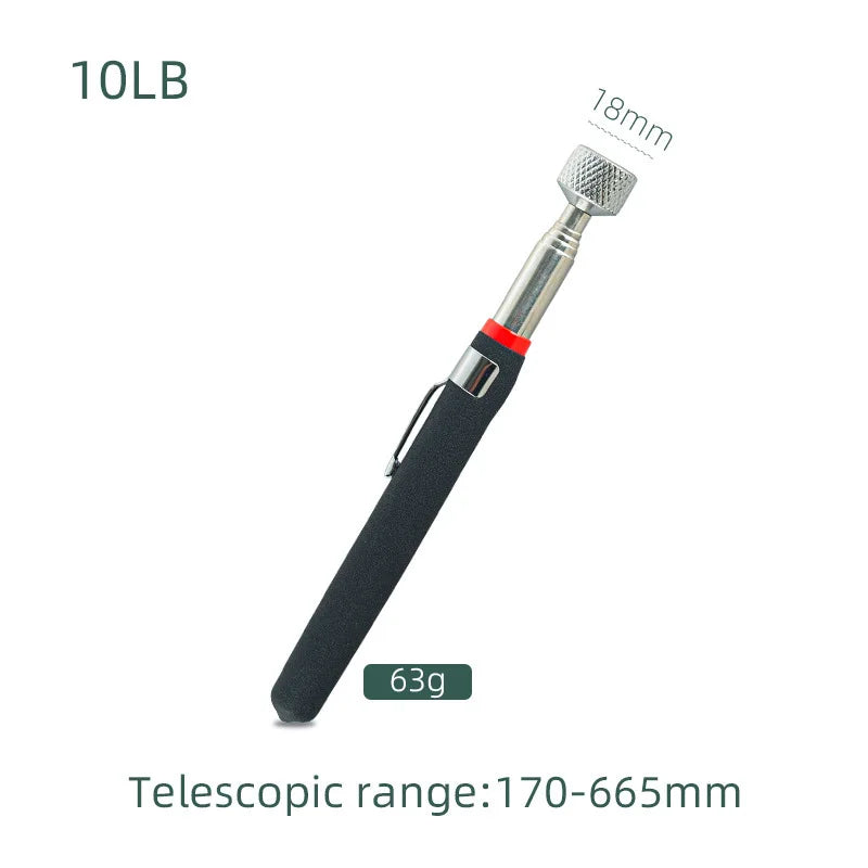 Telescopic Magnetic Pickup Tool – Extendable Magnet Pen Magnetic Pickup Tool PLUSH 10LB Black