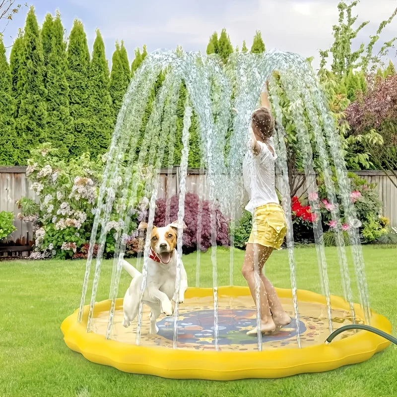 Inflatable Splash Pad Water Play Mat for Kids & Pets – 170cm Inflatable Splash Pad PLUSH