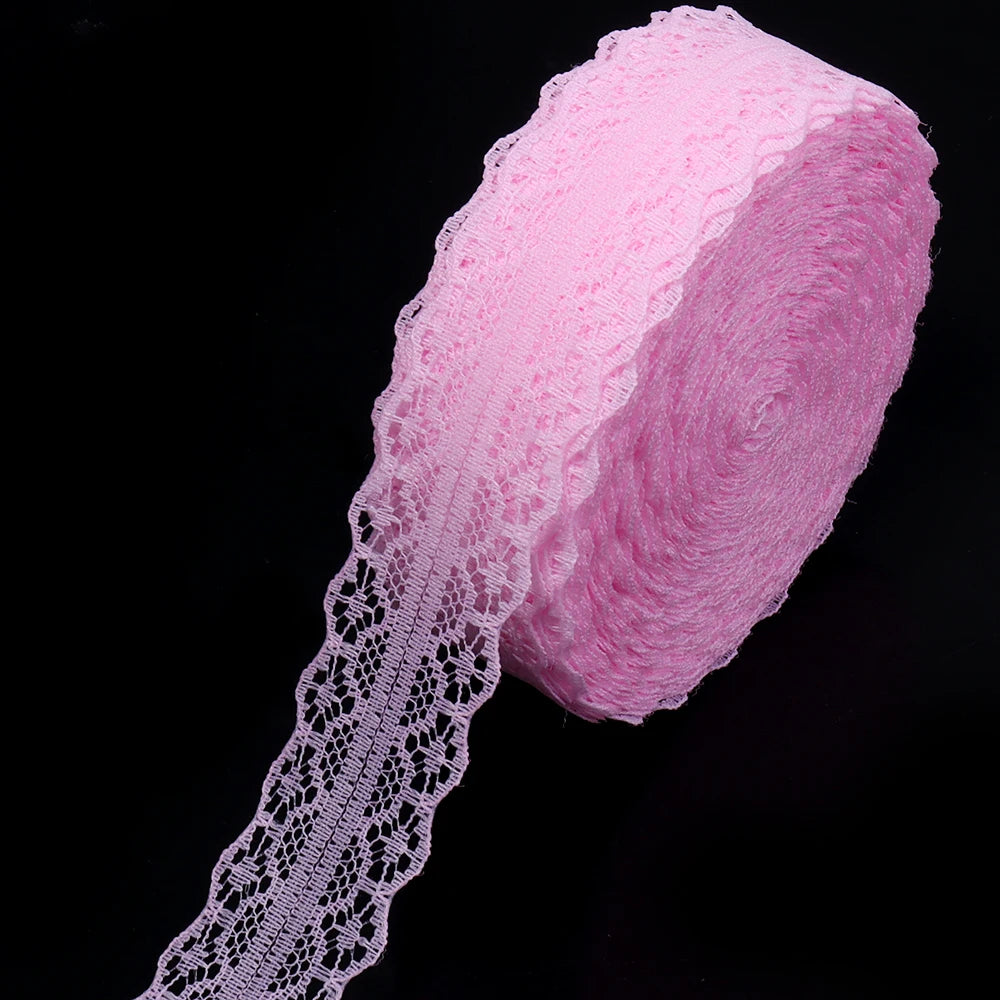 20 Yards 28mm Lace Ribbon – DIY Bows, Chokers & Sewing Trim Lace Craft Ribbon PLUSH pink