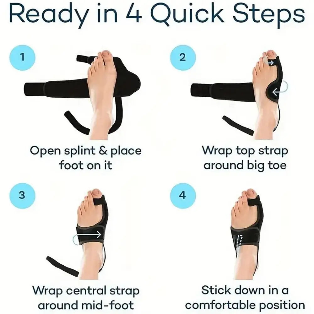 Adjustable Big Toe Straightener Brace – Breathable Bunion Corrector Toe Corrector Brace PLUSH