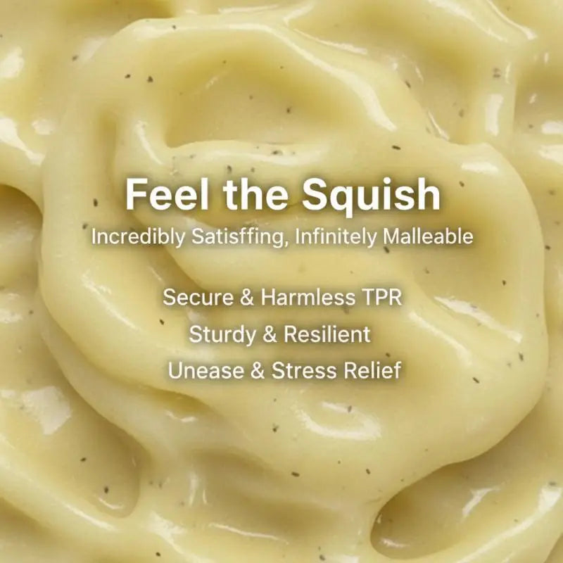 Mashed Potato Stress Ball – TPR Squeeze Toy with Crinkle Sound Novelty Squeeze Toy PLUSH