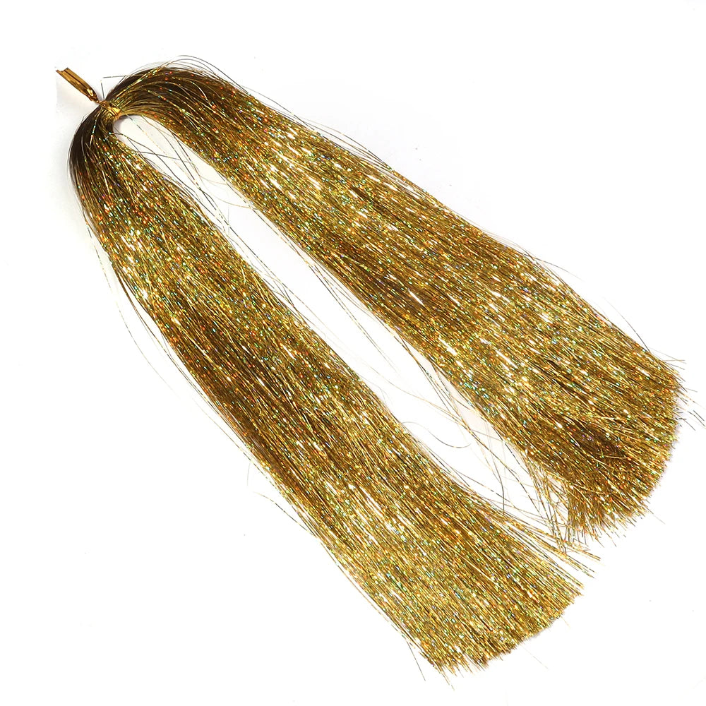 Iridescent Tinsel Icicle Garland 3000pcs – Christmas Decoration Christmas Tree Garland PLUSH Gold