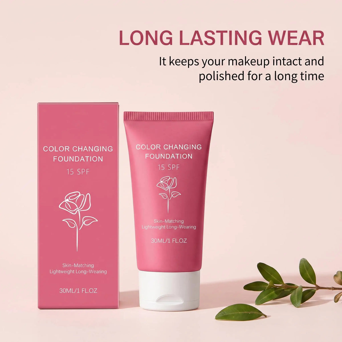 Korean Color Changing Foundation – SPF 15 Skin Tone Adapt Base Liquid Foundation PLUSH