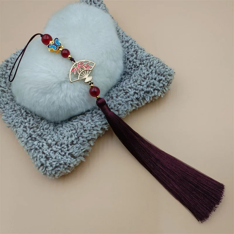 Hanfu Tassel Decoration – Antique Fan Cheongsam Trim | 30cm