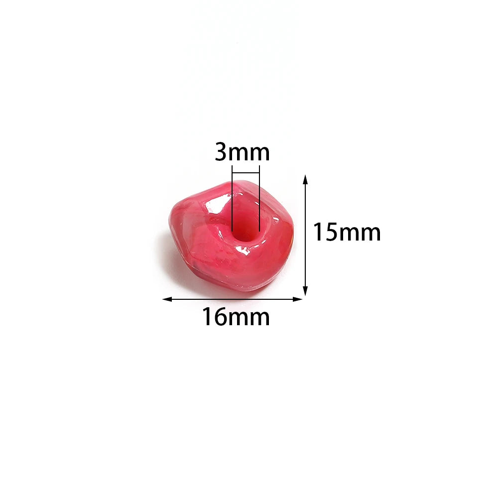 20pcs Irregular Acrylic Jade Spacer Beads 16x15mm – DIY Jewelry Acrylic Spacer Beads PLUSH