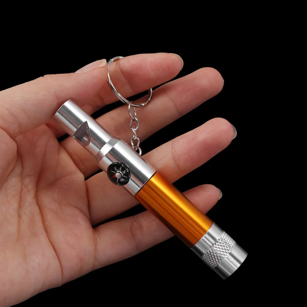 3-in-1 Keychain Flashlight Compass & Whistle | Outdoor Survival Outdoor Survival Tool PLUSH