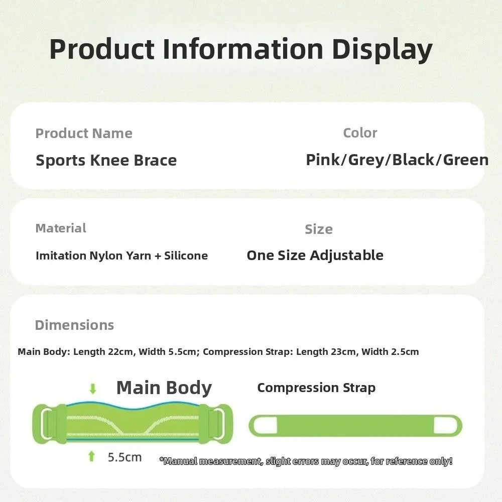 Compression Patella Knee Strap – Breathable Non-Slip Support Patella Knee Strap PLUSH
