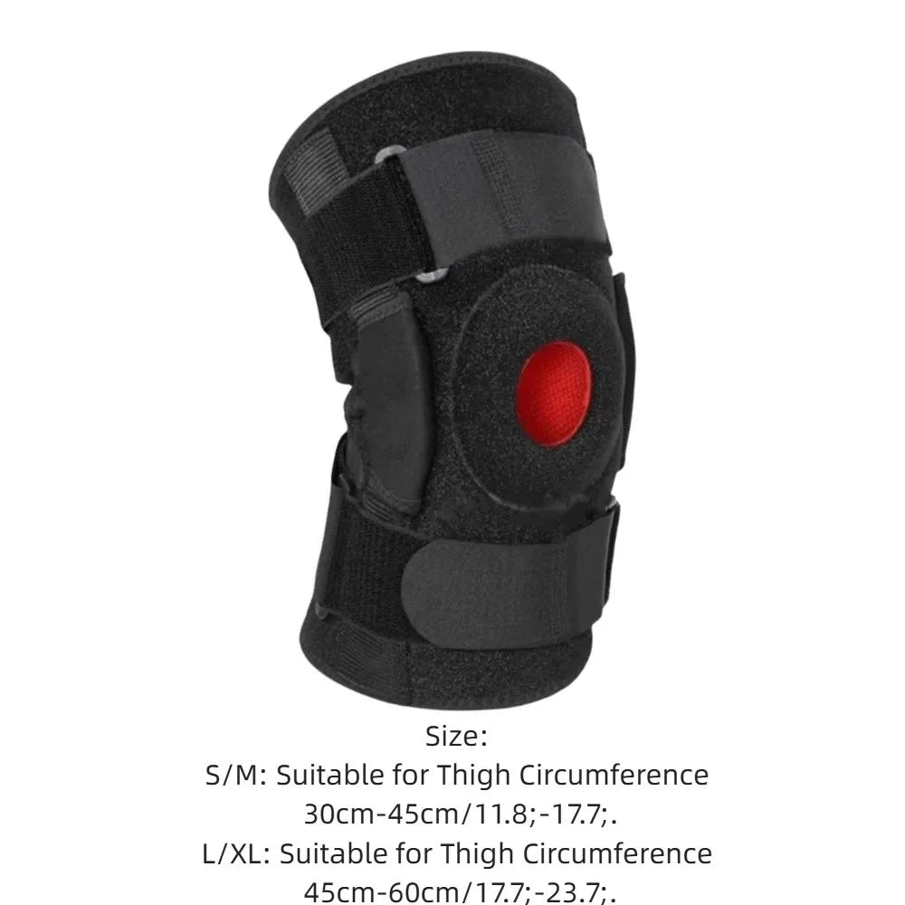 Compression Knee Brace – Open Patella, Dual Hinges & Adjustable Knee Brace Sleeve PLUSH