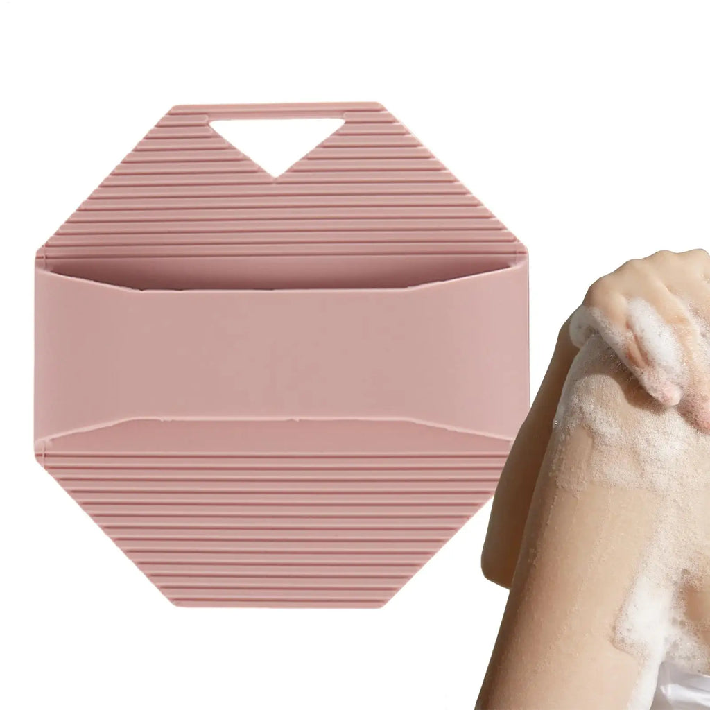 Soft Silicone Body Scrubber Exfoliating Shower Brush Silicone Bath Scrubber PLUSH