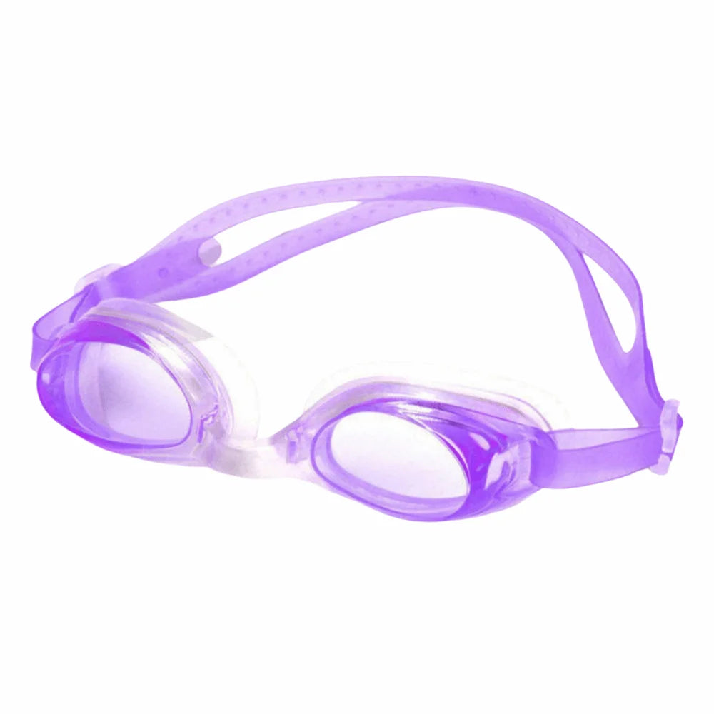 Silicone Swimming Goggles Wide View Anti-UV + Storage Box Swim Goggles PLUSH Purple