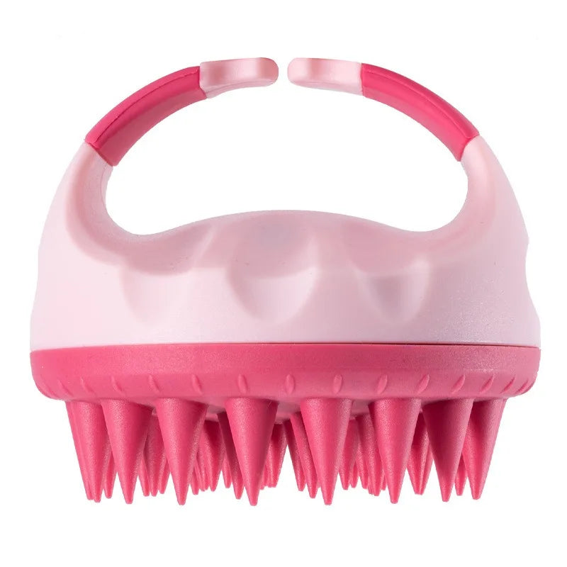 Silicone Scalp Massage Brush – Hair Washing Massager Comb Scalp Massage Brush PLUSH Pink