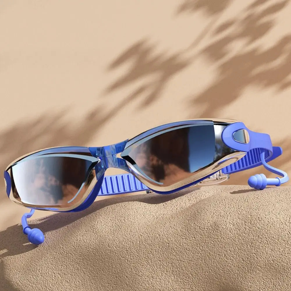 Anti-Fog Swimming Goggles with Earplugs | UV Protection Swimming Goggles PLUSH