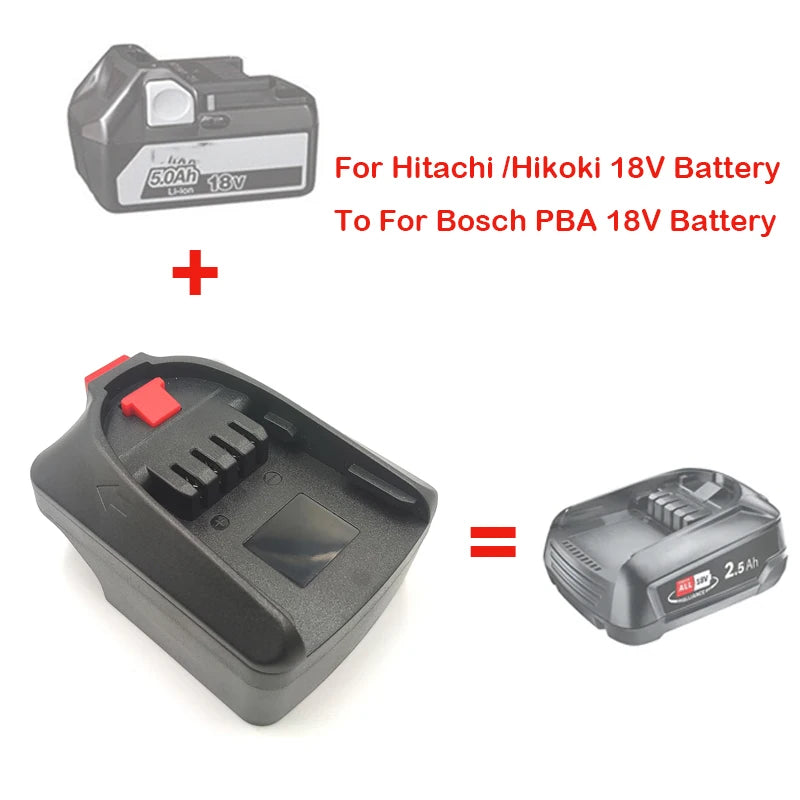 Hitachi/Hikoki 18V Battery Adapter for Bosch PBA 18V Tools Battery Adapter PLUSH