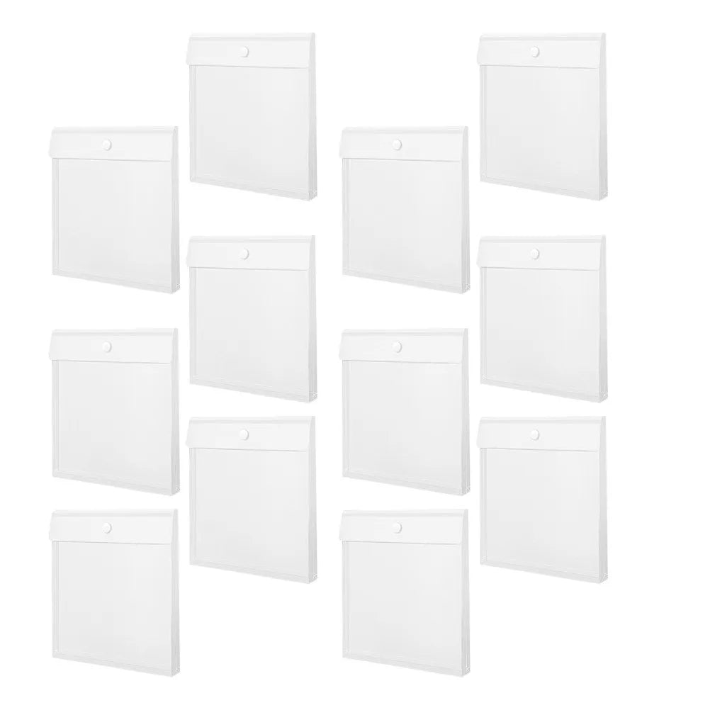 12pcs Transparent Plastic Document Folders for Scrapbook & Craft Document Folder Set PLUSH