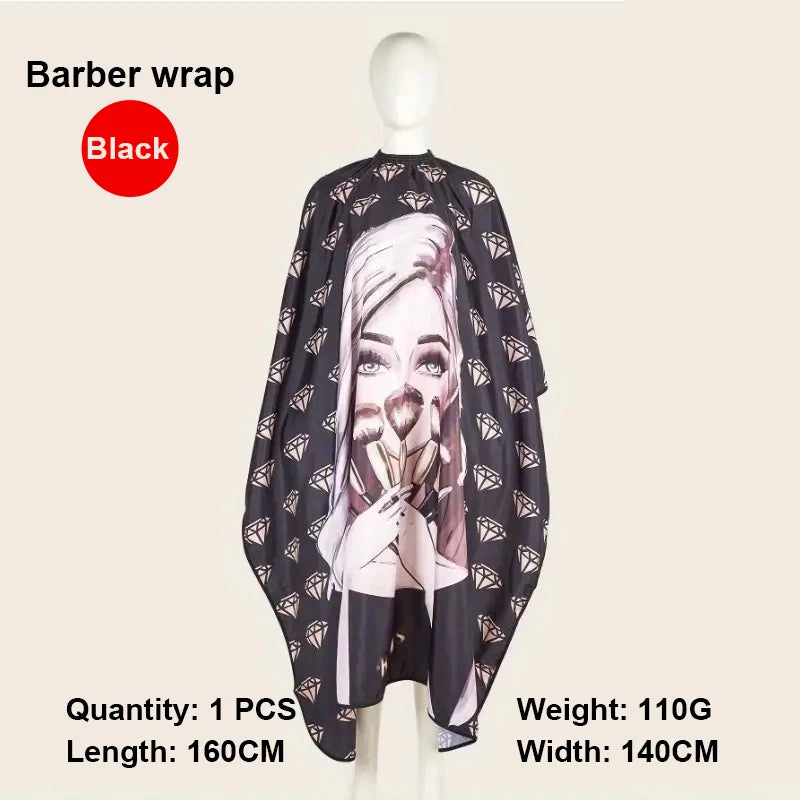 Professional Haircutting Kit – Cape, Apron & Neck Duster Brush Barber Haircutting Kit PLUSH W291