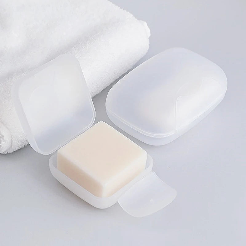 Portable Travel Soap Box – Waterproof Plastic Soap Case with Lid Travel Soap Box PLUSH