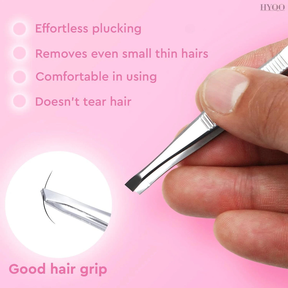 Ouriner Stainless Steel Slant Tweezers Bulk Pack – Brow & Makeup Eyebrow Tweezers PLUSH