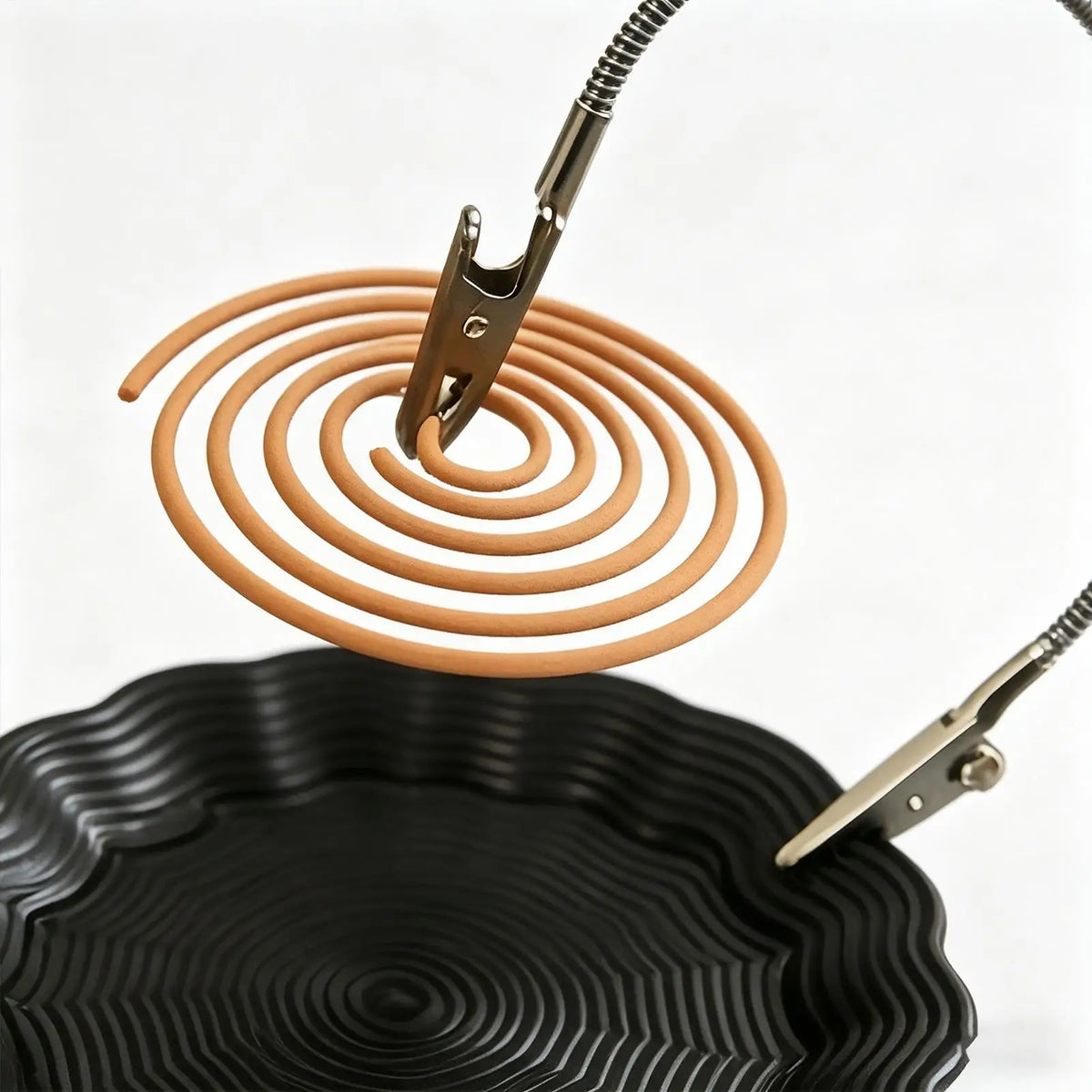 Metal Incense Coil Holder Stand with Ash Tray | Indoor & Outdoor Incense Coil Holder PLUSH