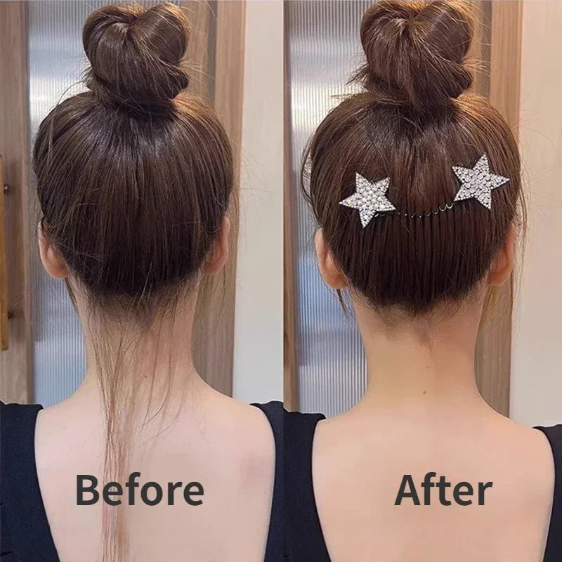 Invisible Bang Fix Comb & Star Hairpins – Hair Styling Tools Hair Styling Accessory PLUSH